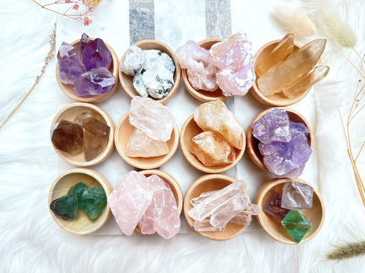 1/2 Pound Assorted Raw Crystals Set