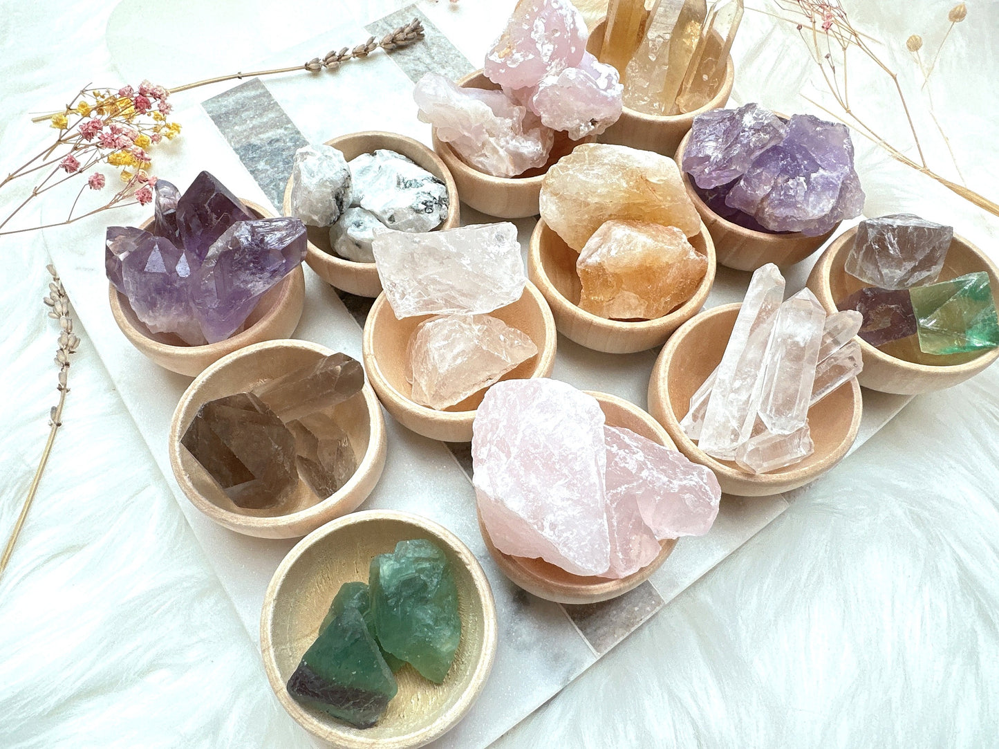 1/2 Pound Assorted Raw Crystals Set