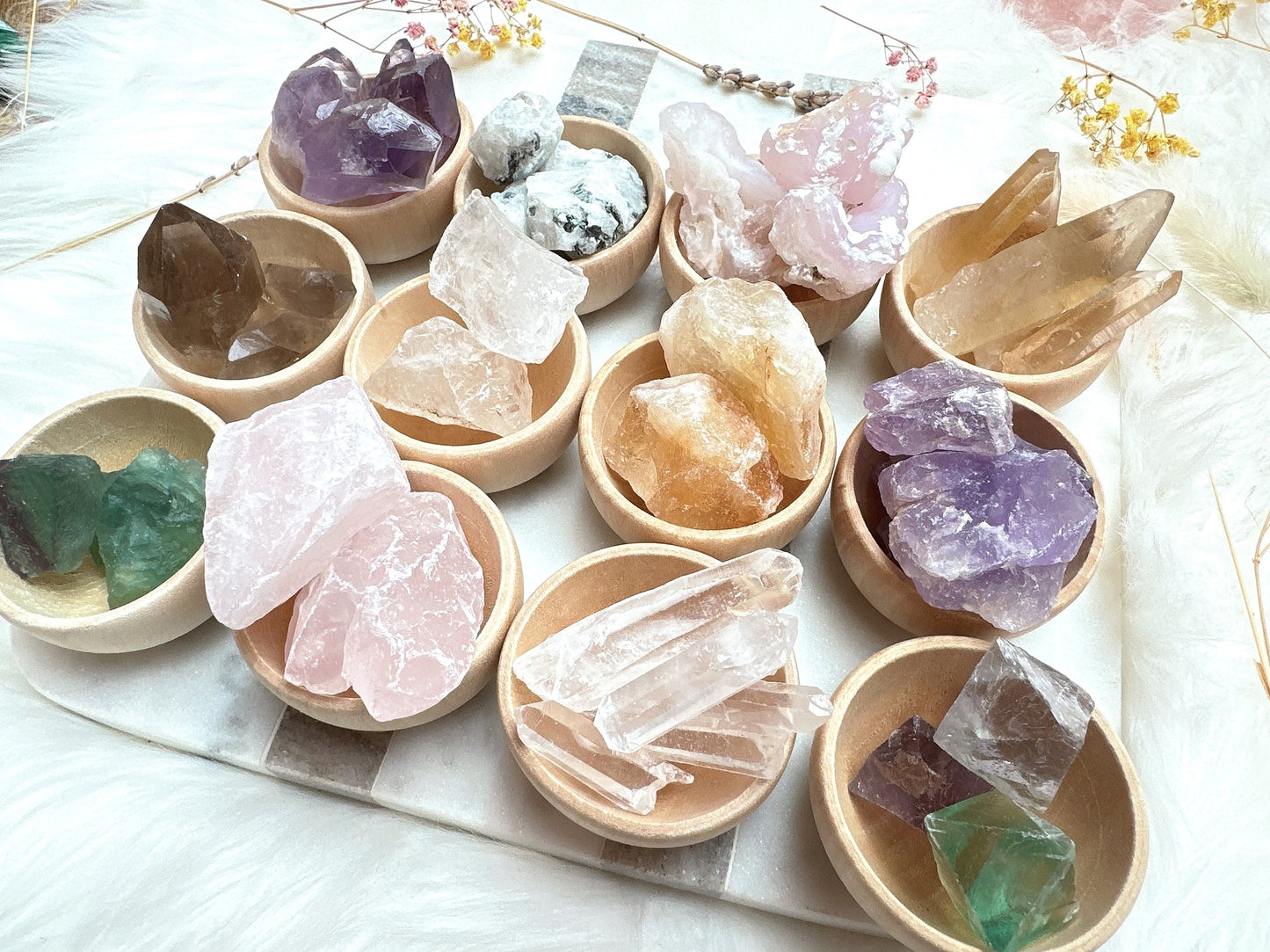 1/2 Pound Assorted Raw Crystals Set