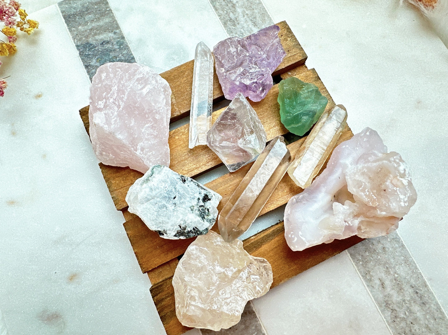 1/2 Pound Assorted Raw Crystals Set