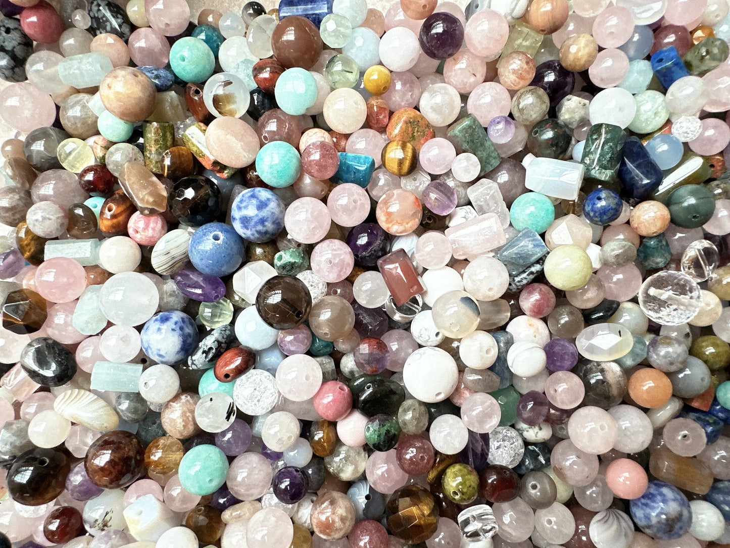 4~12mm Loose Assorted Semi-Precious Stone Beads | 1 Tablespoon Scoop