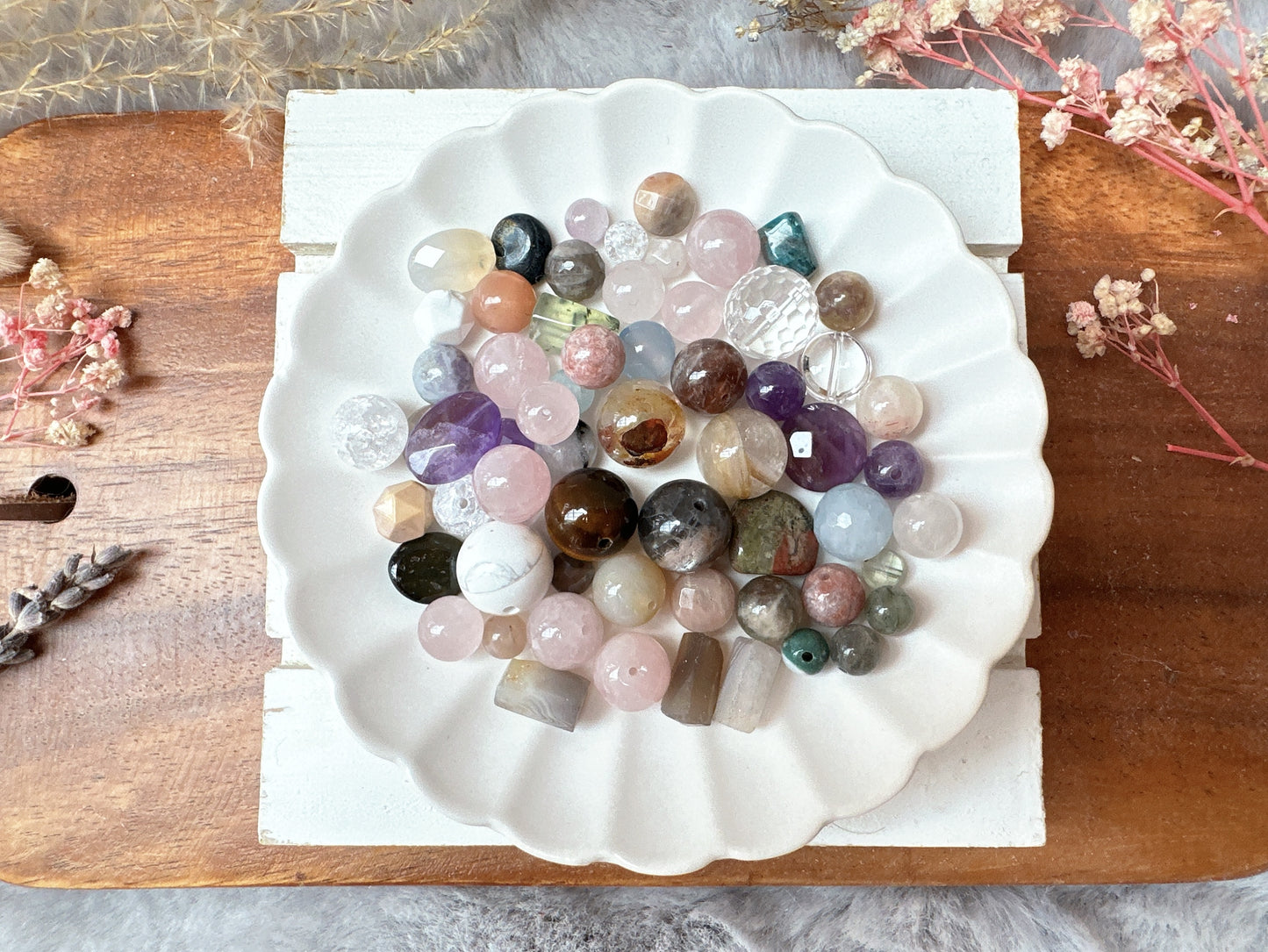 4~12mm Loose Assorted Semi-Precious Stone Beads | 1 Tablespoon Scoop