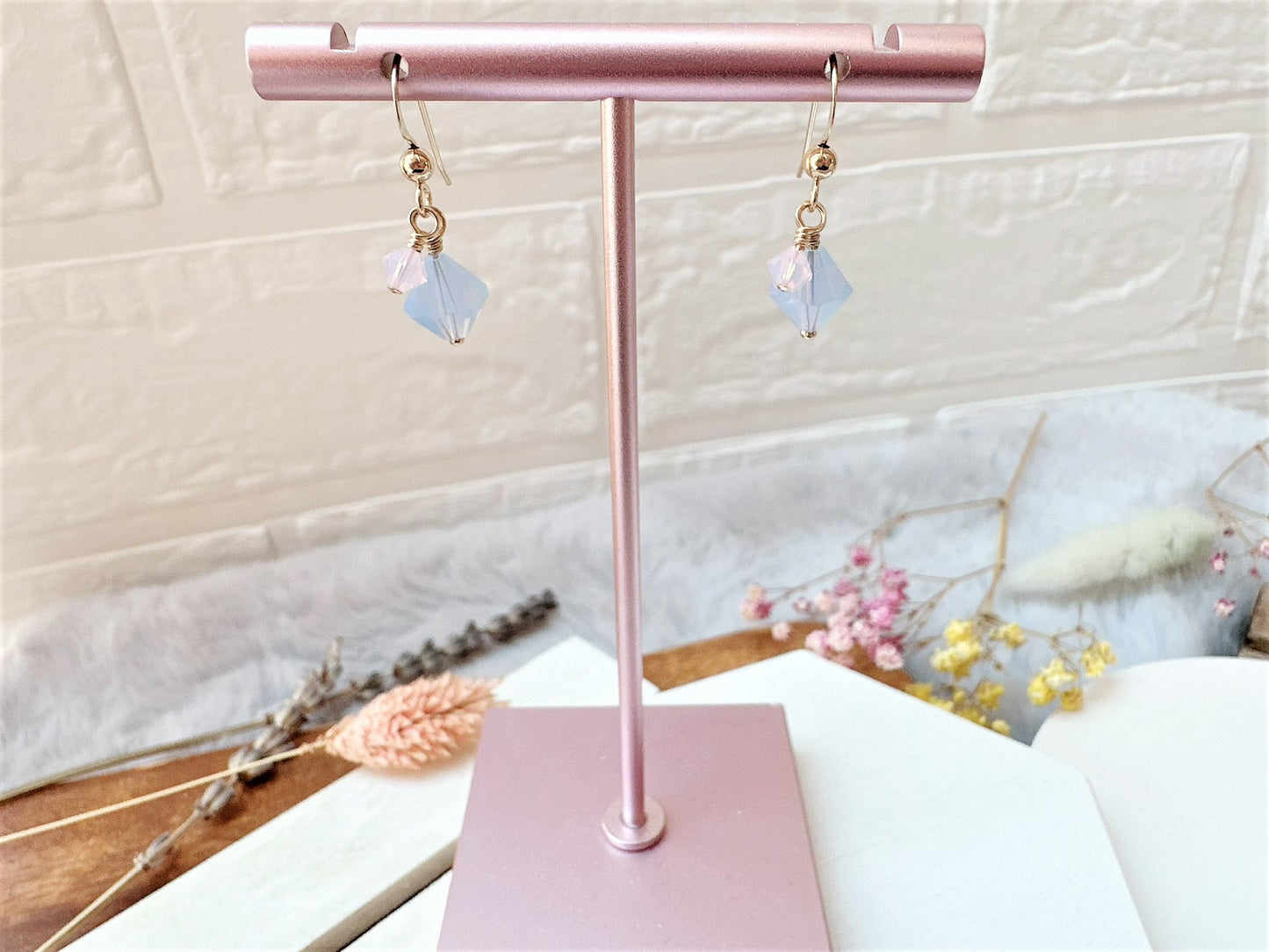 Cute Bicone Crystal Earrings