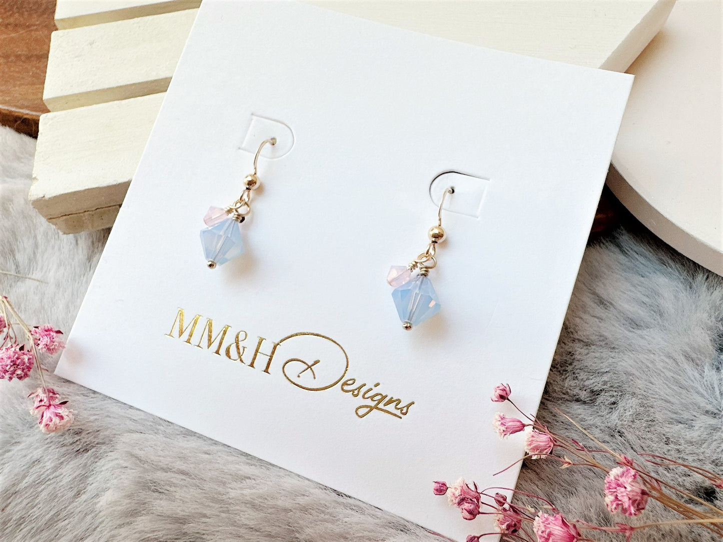 Cute Bicone Crystal Earrings