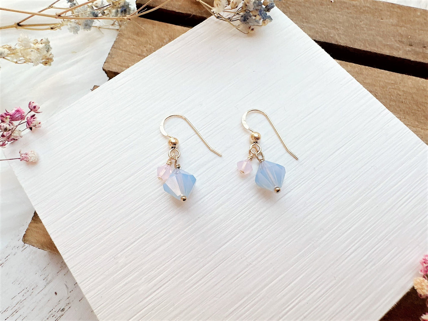 Cute Bicone Crystal Earrings