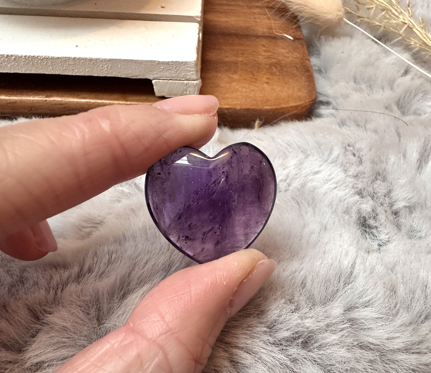 Mini Amethyst Crystal Heart