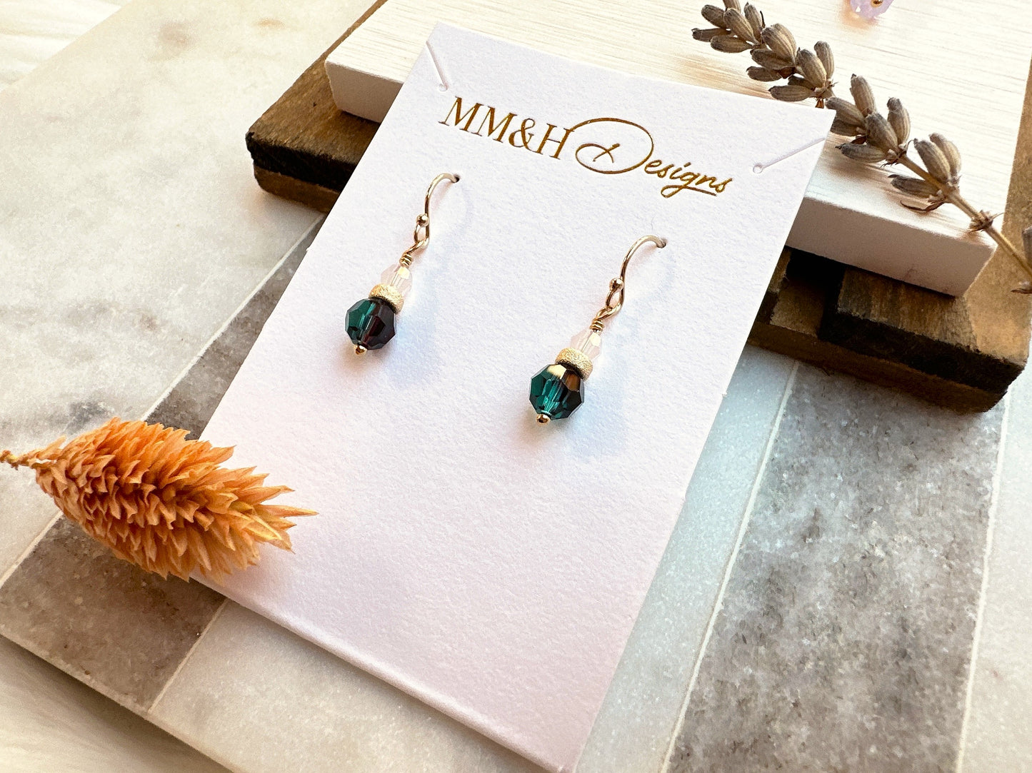 Crystal Earrings with Stardust Bead