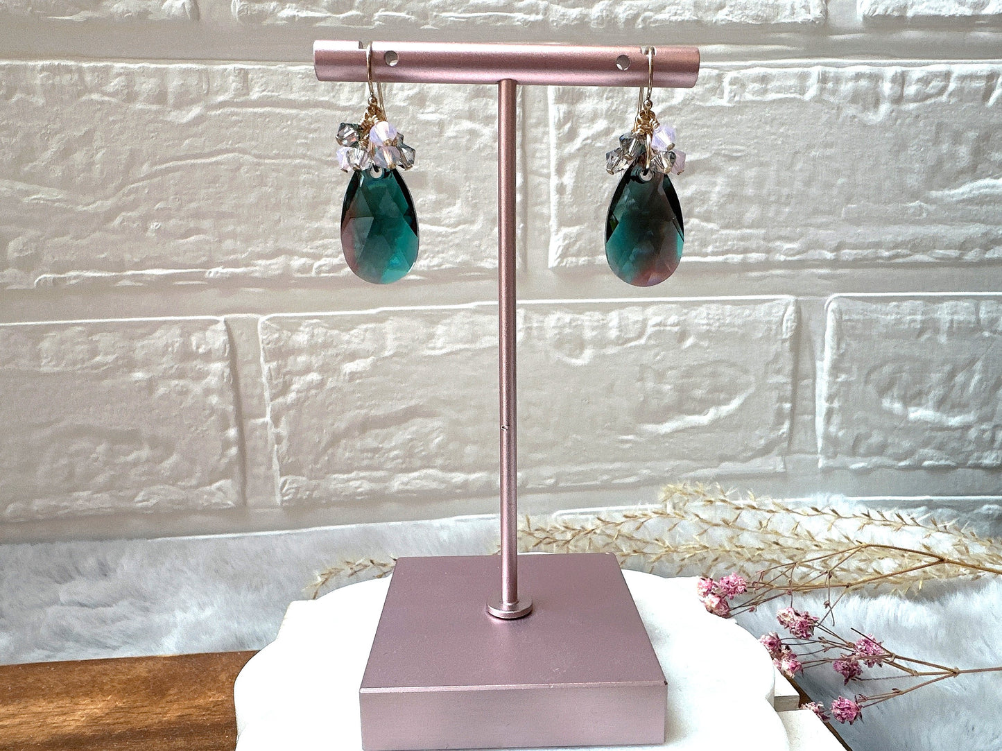 Elegant Crystal Pear Drop Earrings