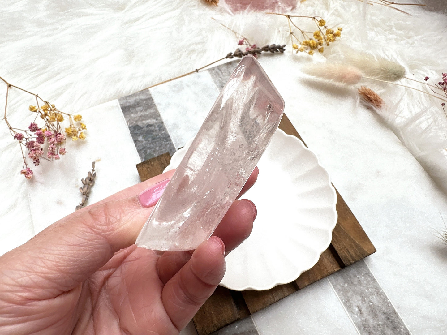 Small Clear Quartz Heart Bowl/Dish