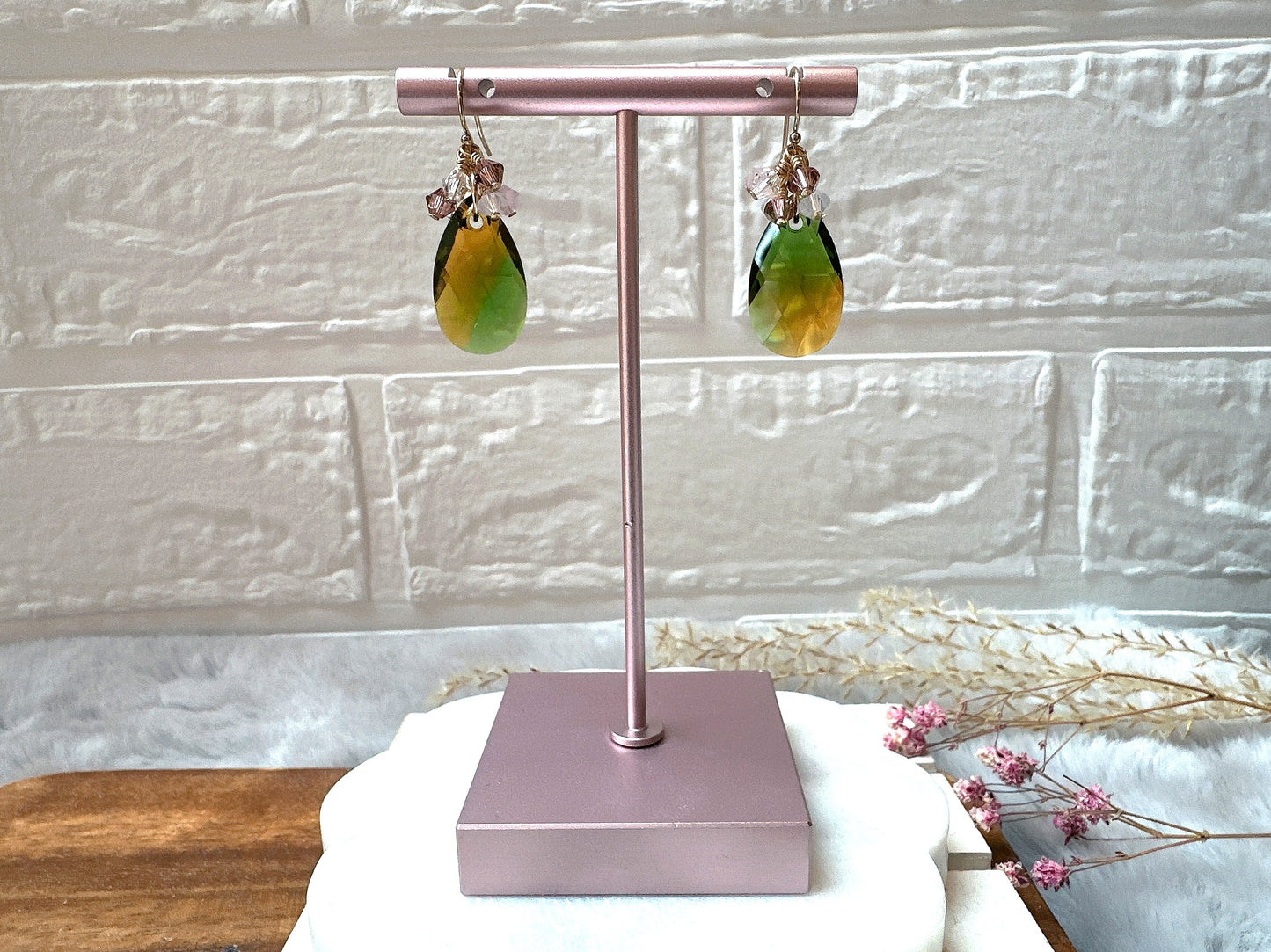 Elegant Crystal Pear Drop Earrings