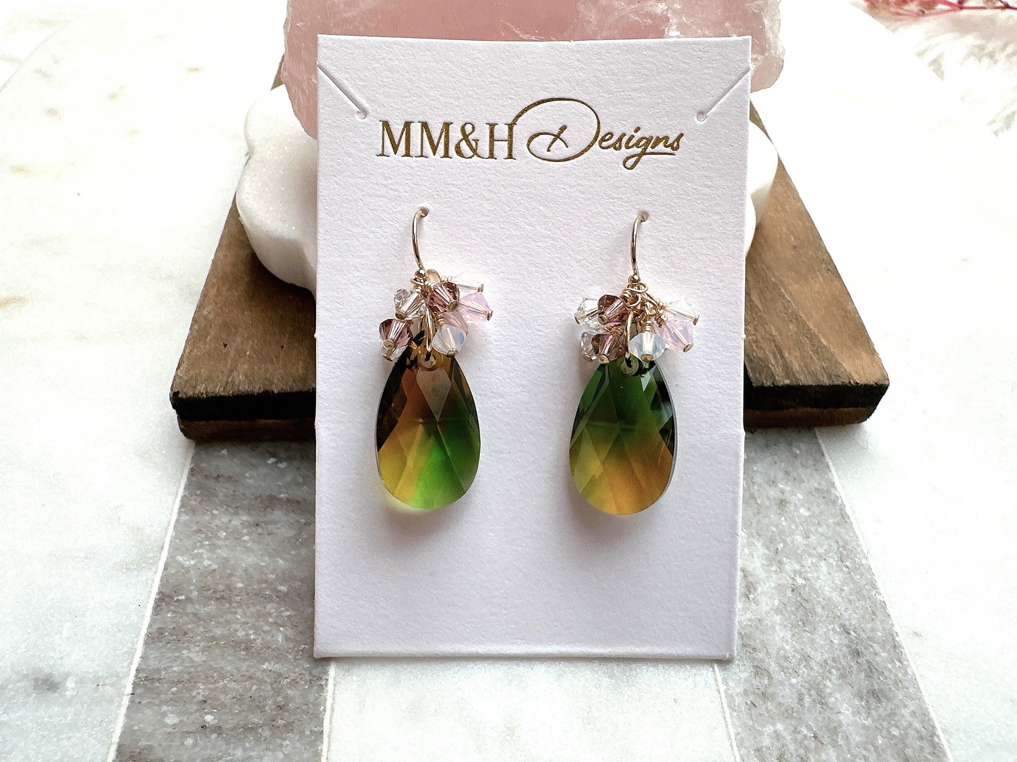 Elegant Crystal Pear Drop Earrings