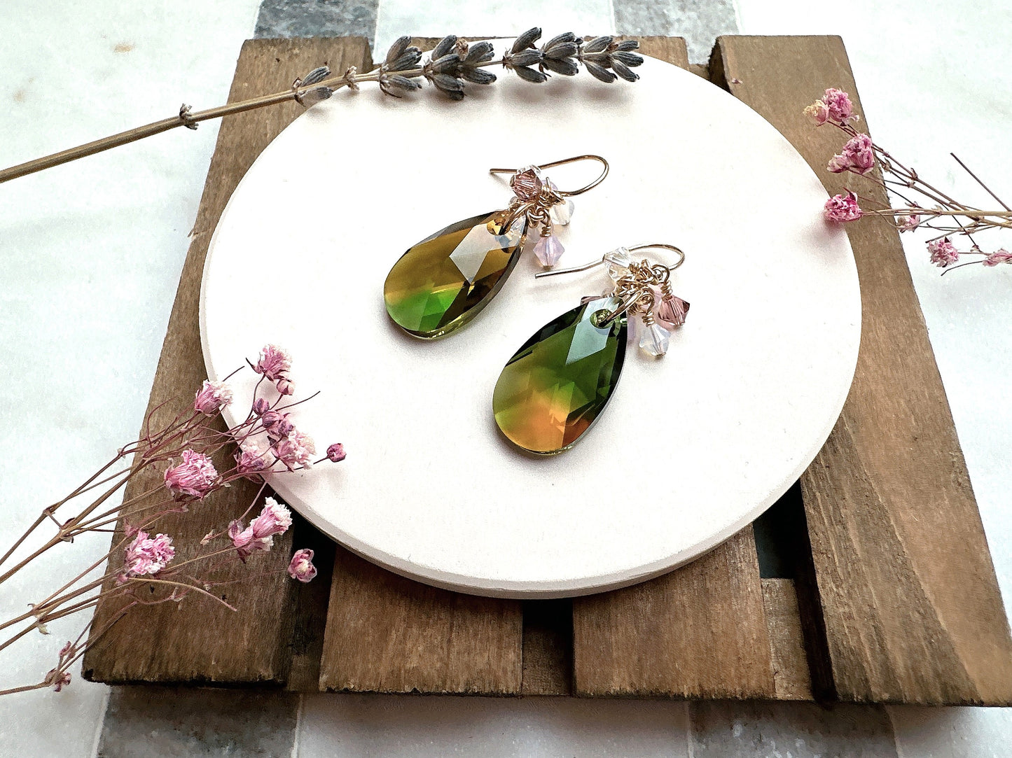 Elegant Crystal Pear Drop Earrings