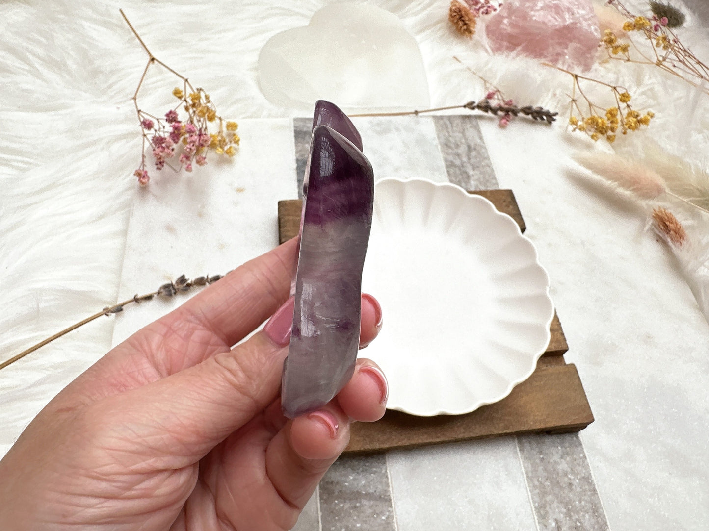 Small Fluorite Flower Bowl