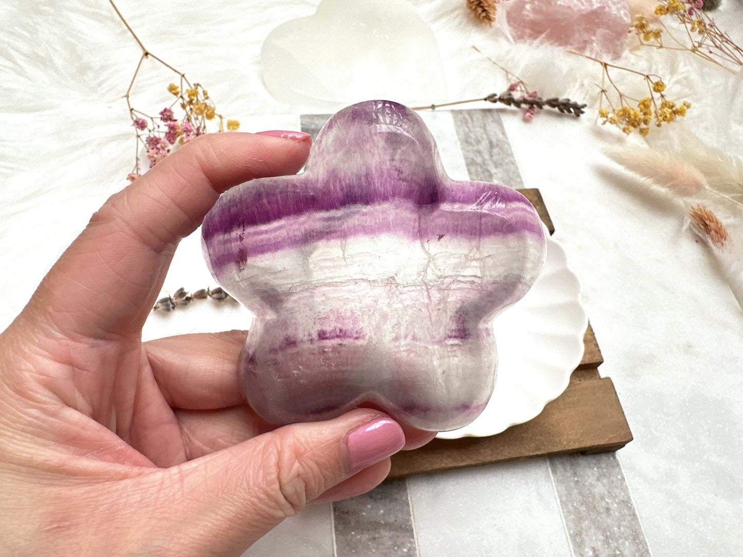 Small Fluorite Flower Bowl