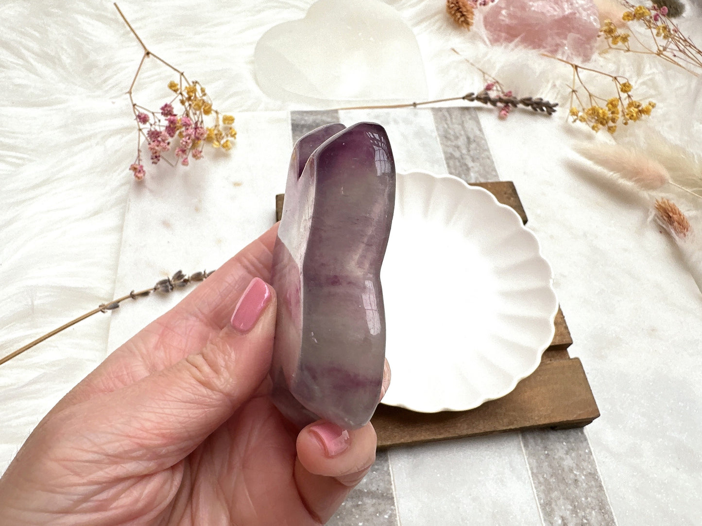 Small Fluorite Flower Bowl