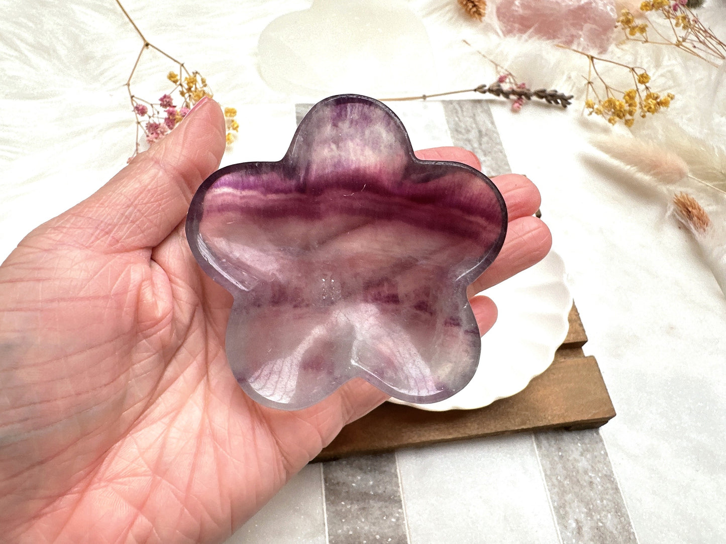 Small Fluorite Flower Bowl