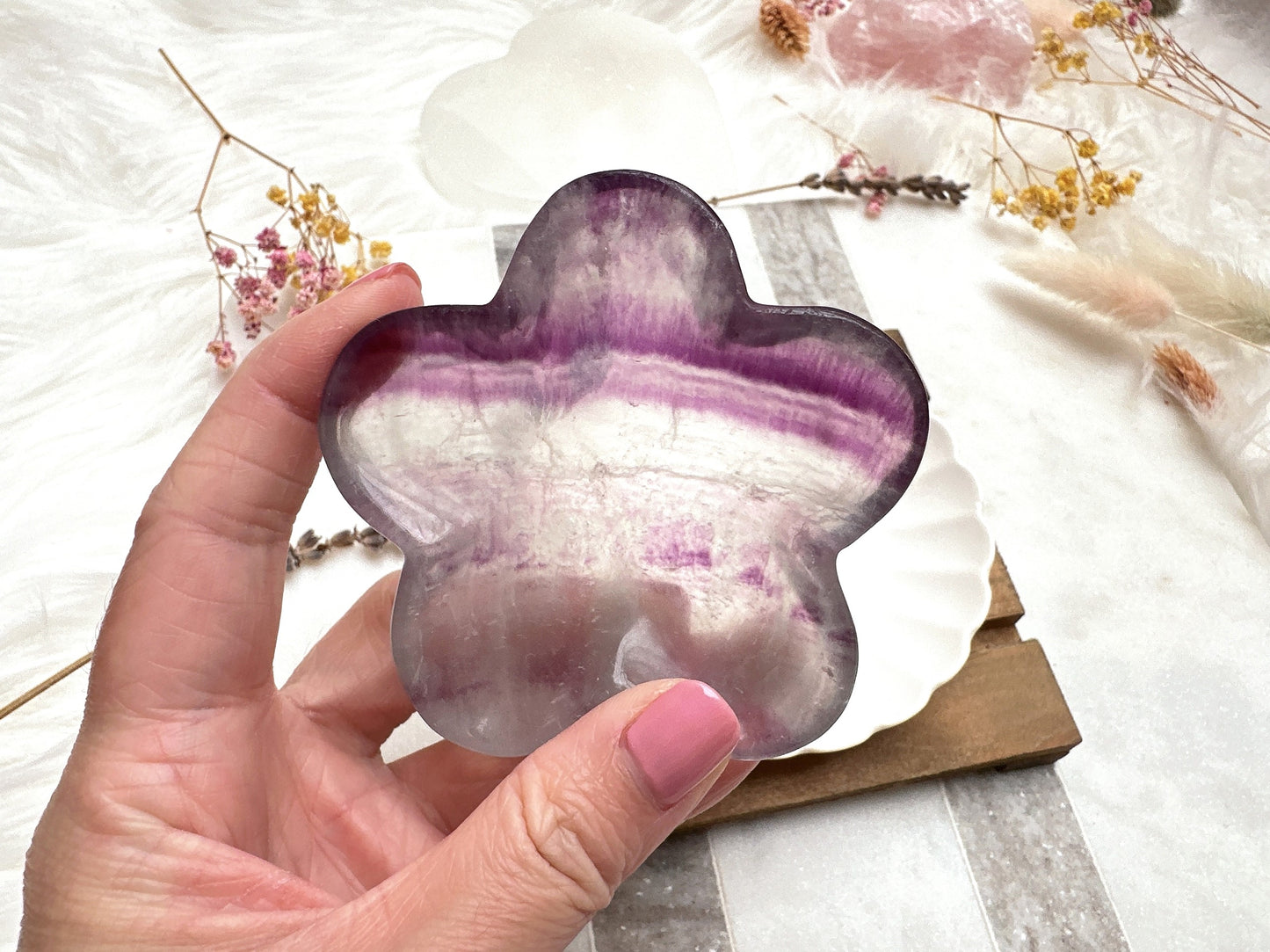 Small Fluorite Flower Bowl