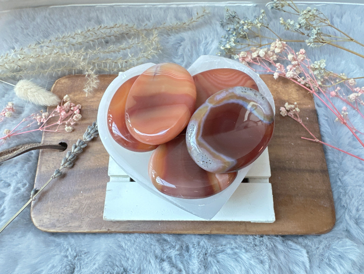 Banded Carnelian Worry Stone