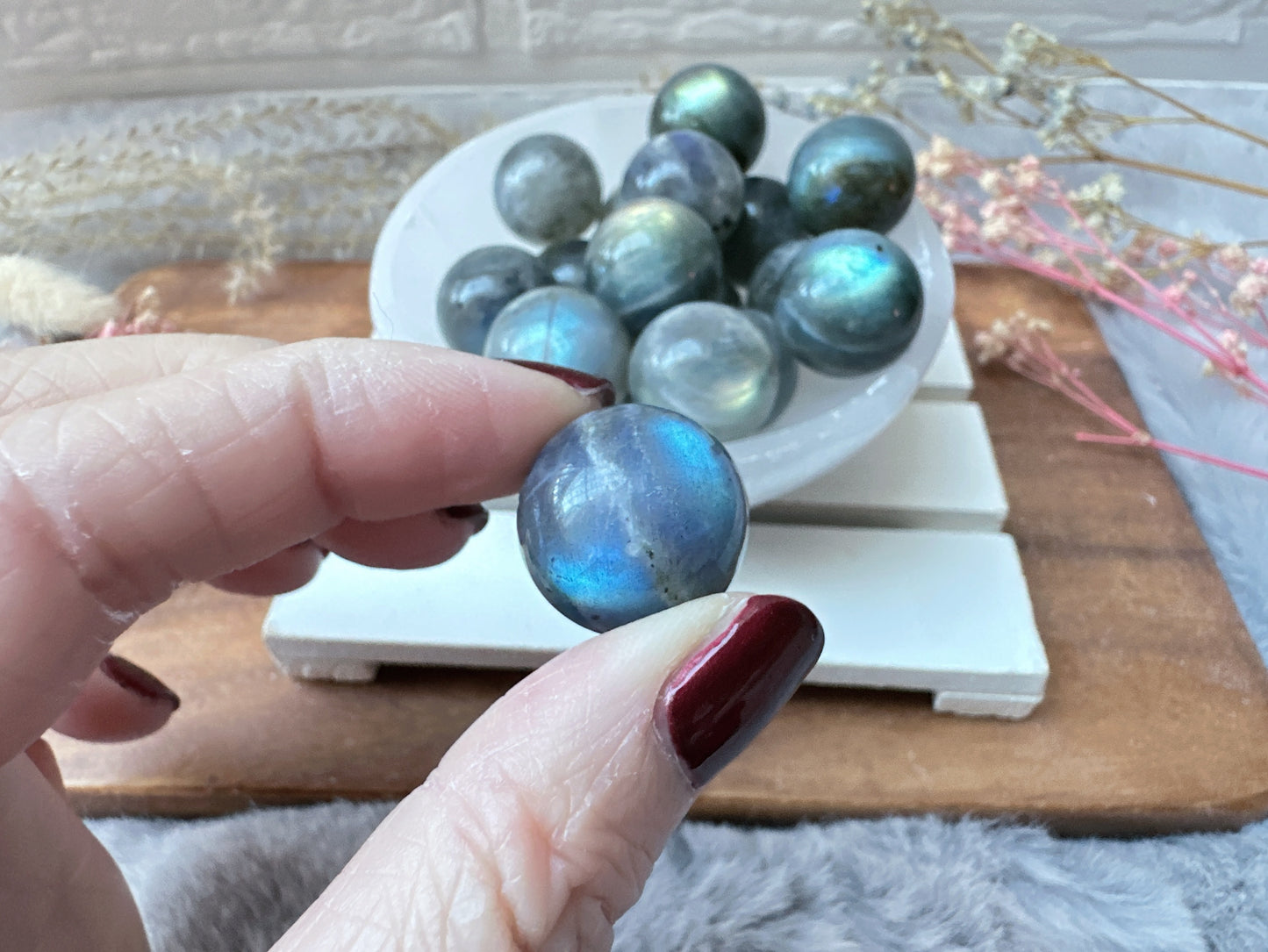 Tiny Labradorite Sphere