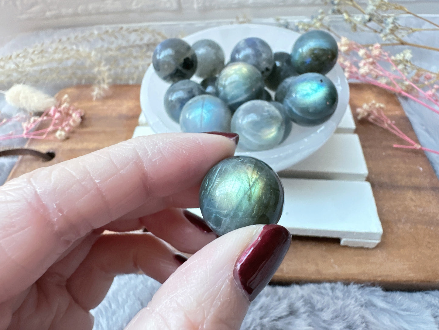 Tiny Labradorite Sphere