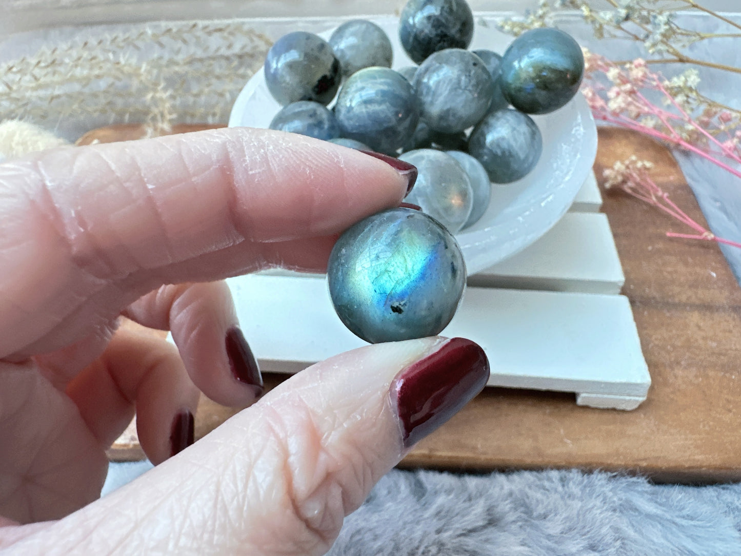 Tiny Labradorite Sphere