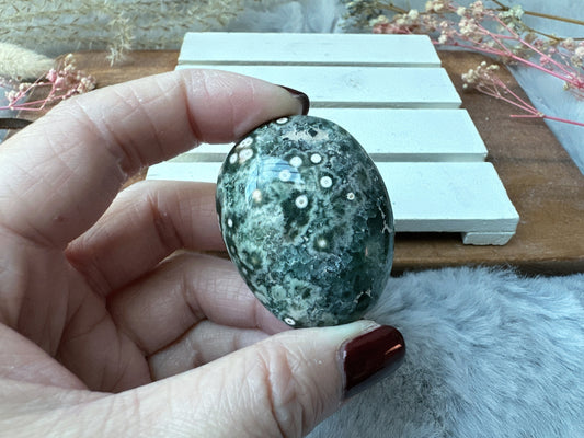 Small Ocean Jasper Palm Stone