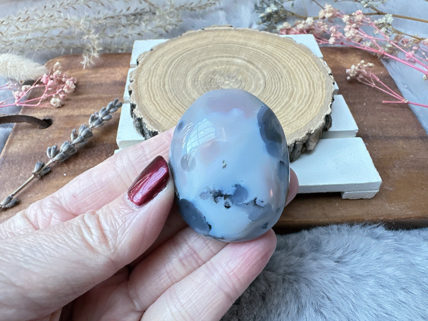 Small Ocean Jasper Palm Stone