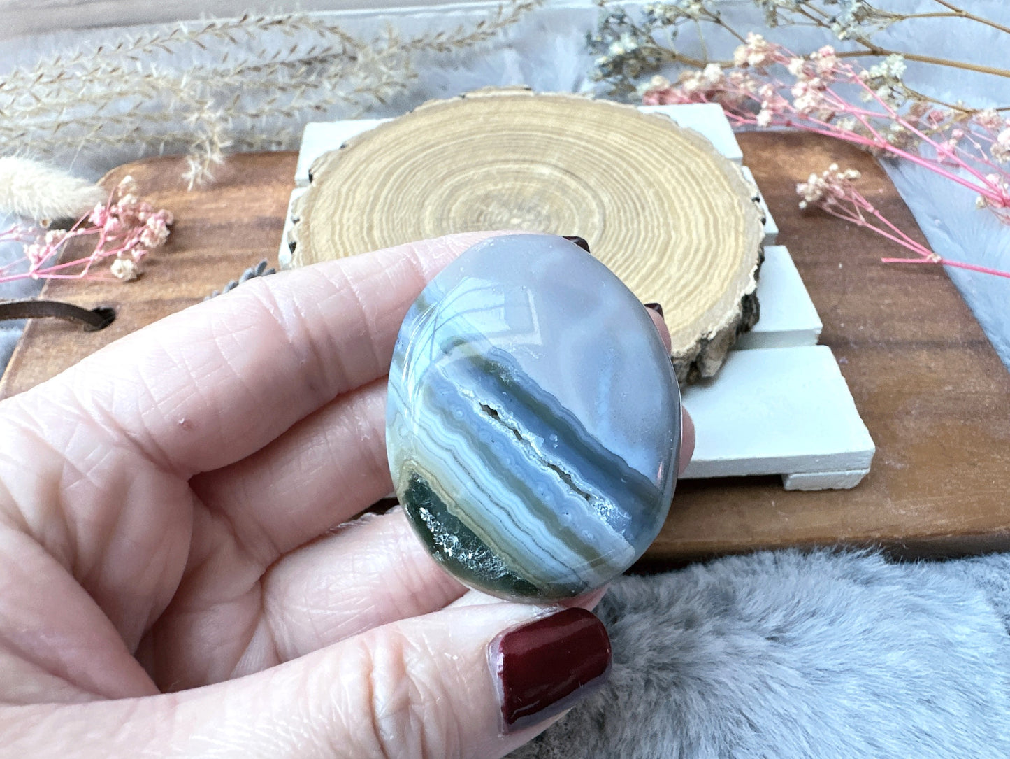 Small Ocean Jasper Palm Stone