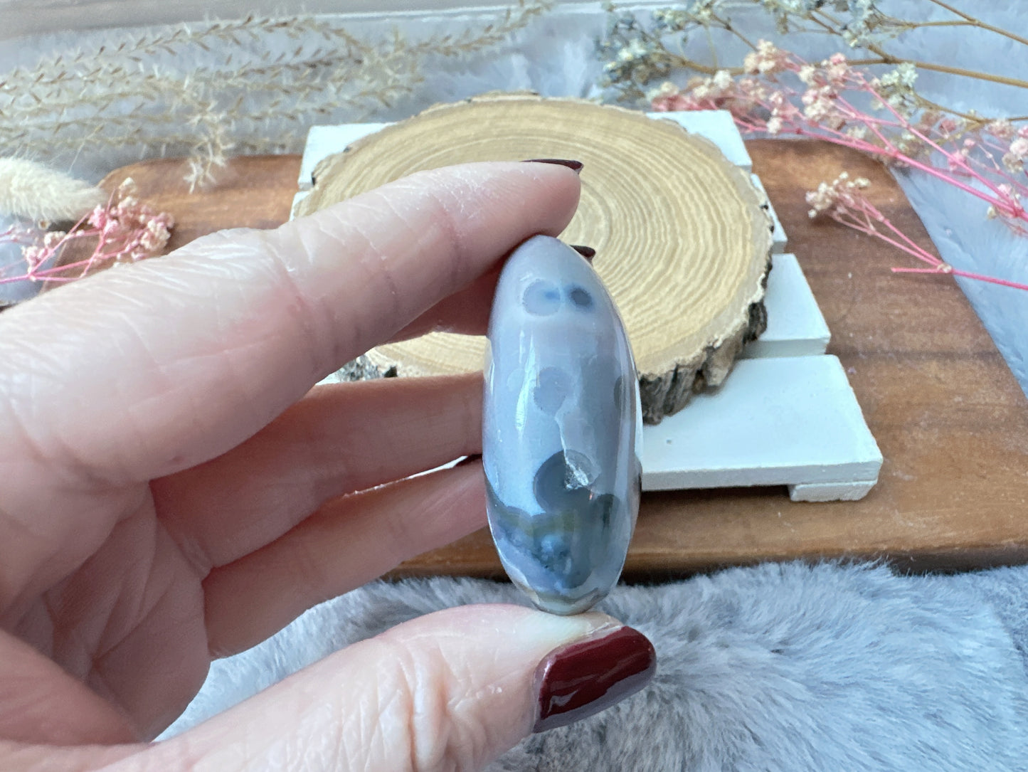 Small Ocean Jasper Palm Stone