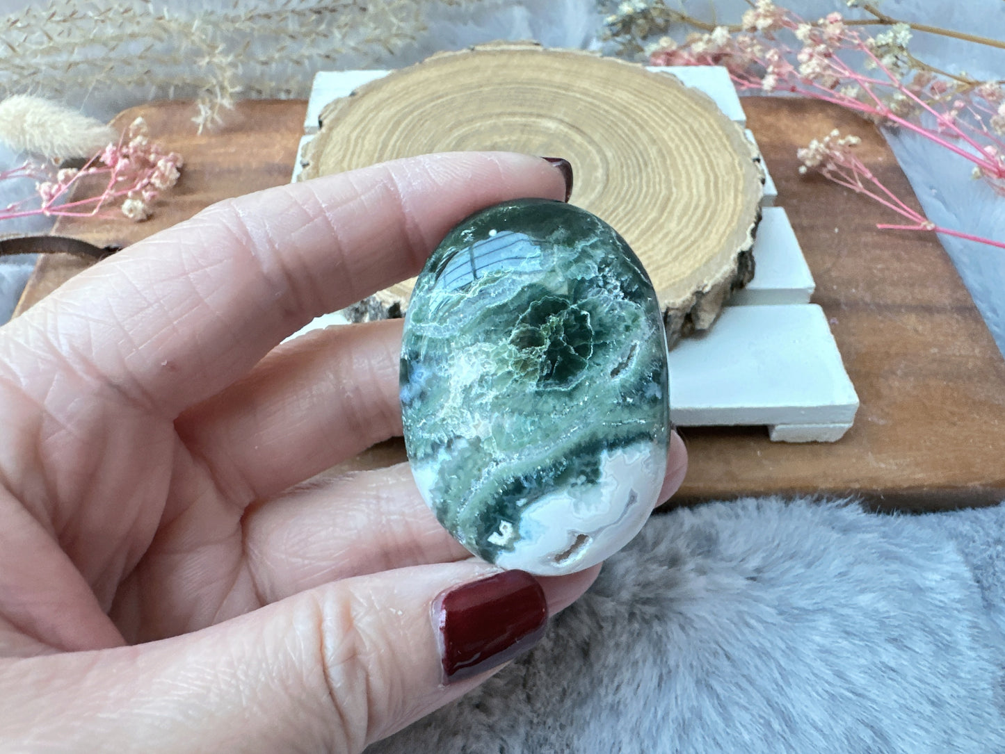 Small Ocean Jasper Palm Stone