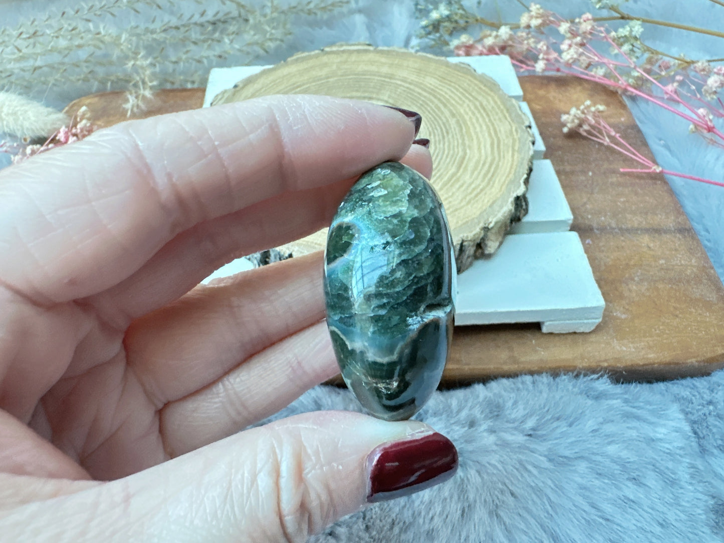 Small Ocean Jasper Palm Stone