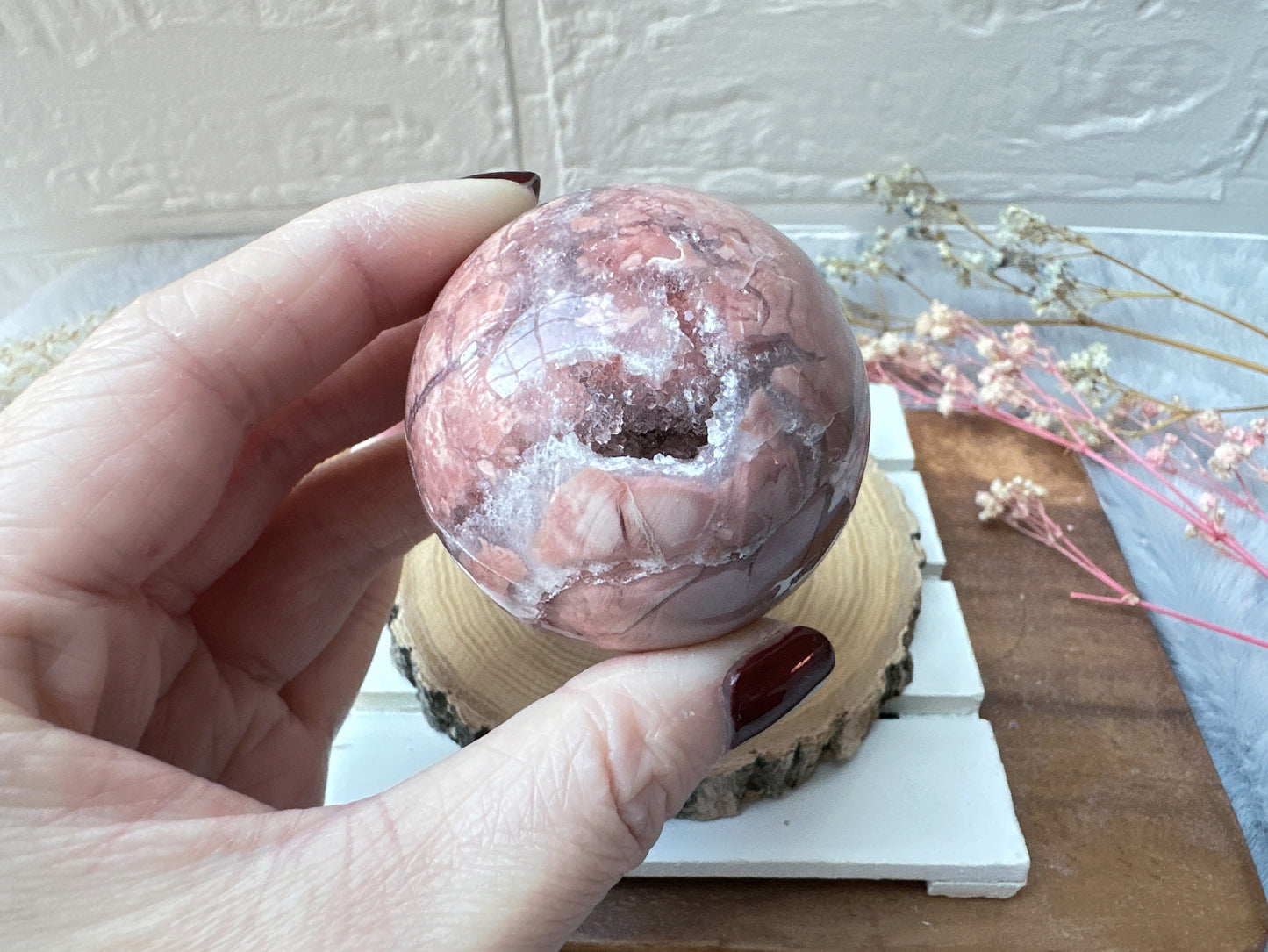 Small Pink Agate Sphere