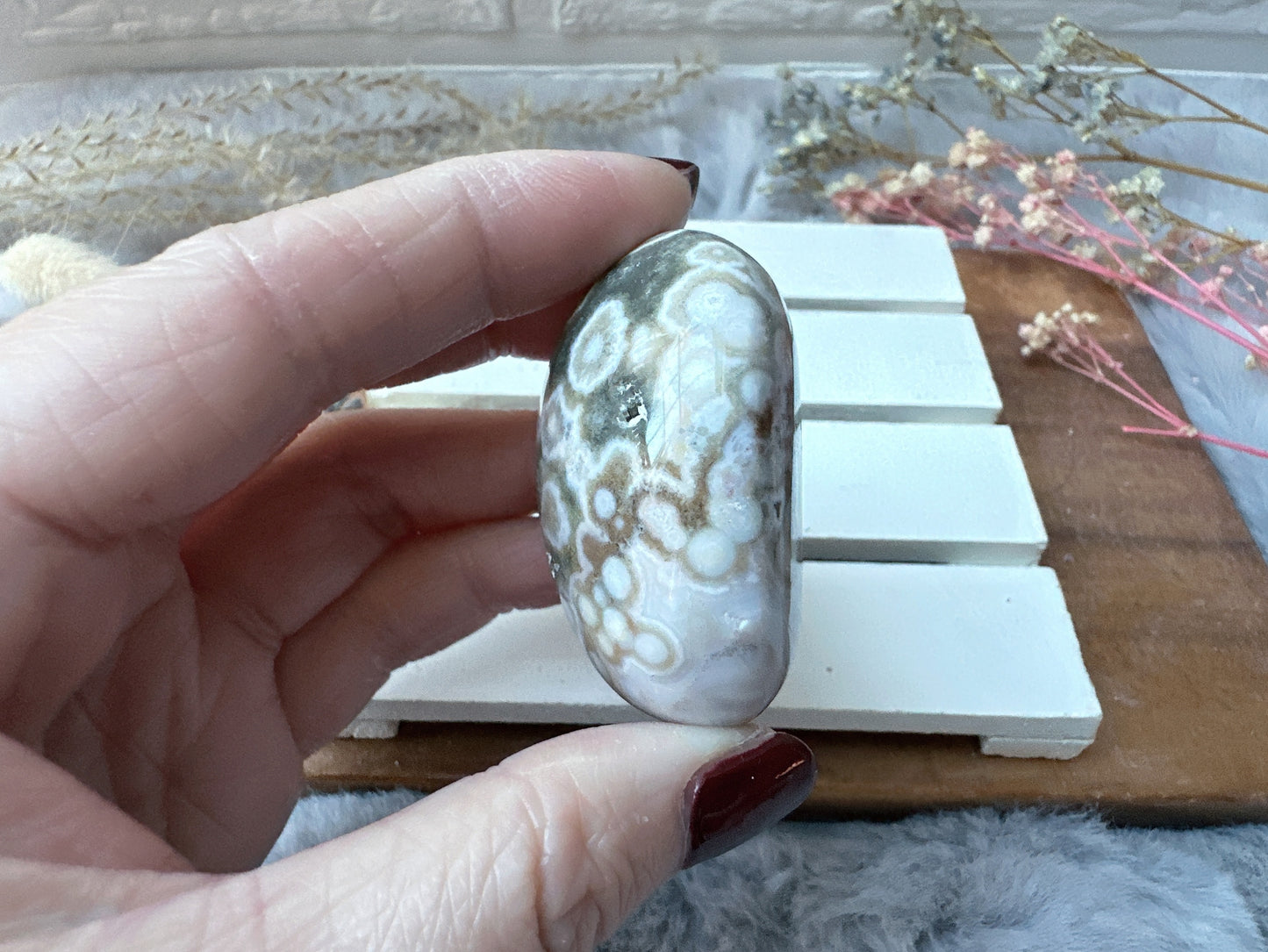 Small Ocean Jasper Palm Stone