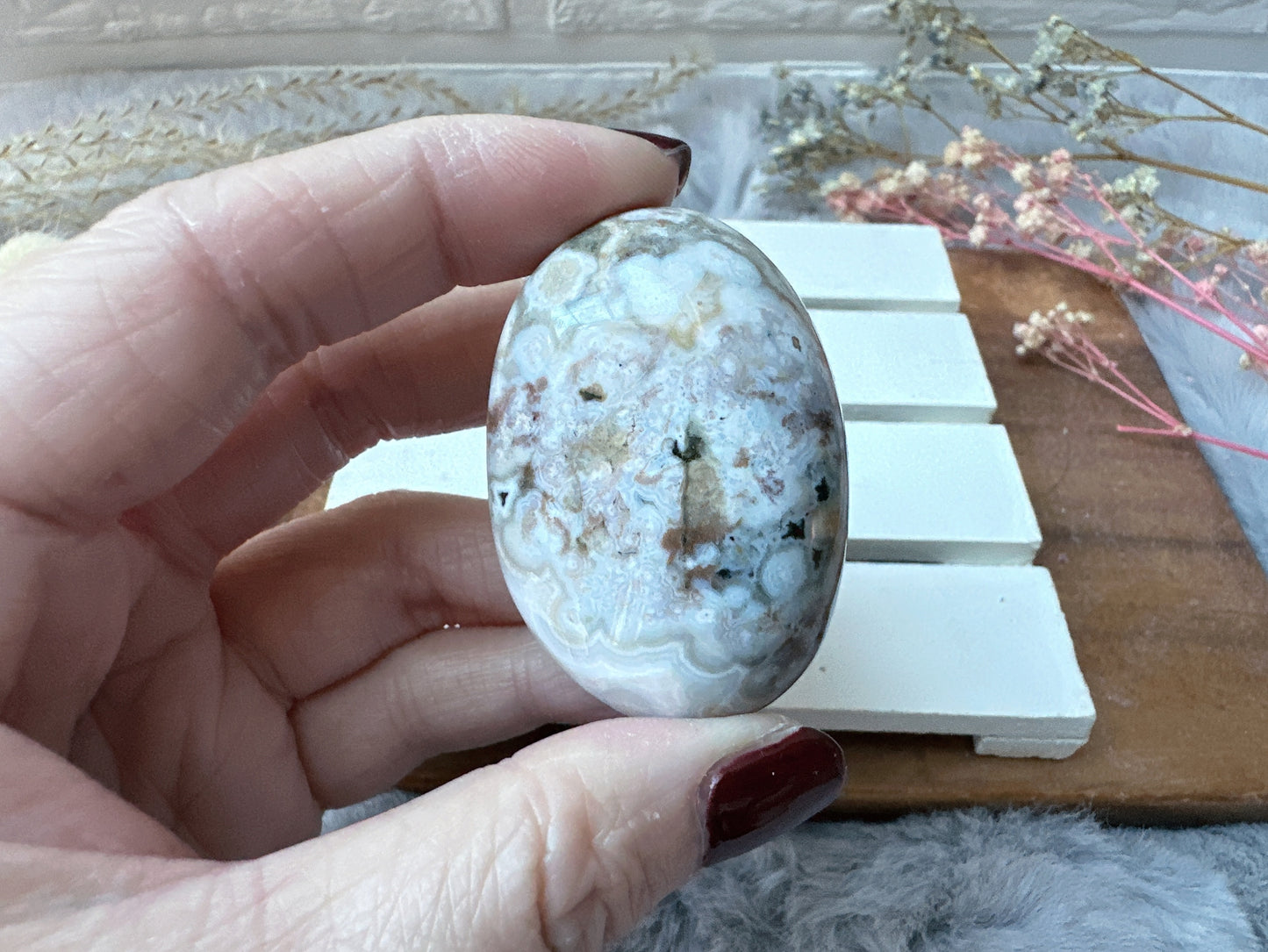 Small Ocean Jasper Palm Stone