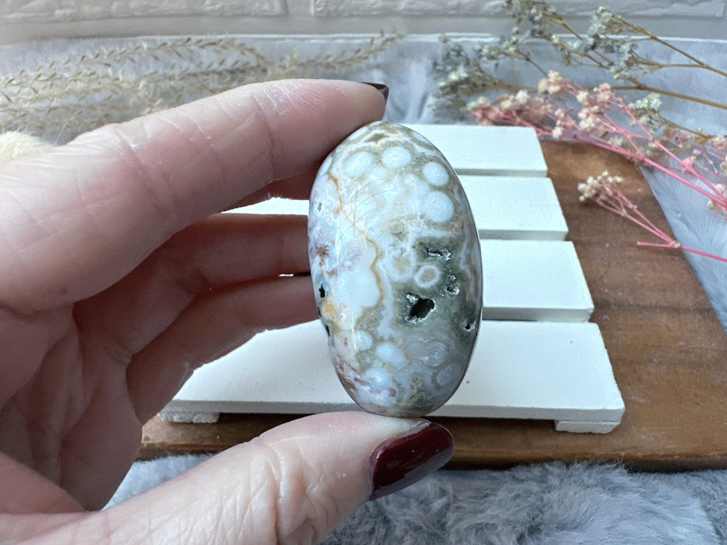 Small Ocean Jasper Palm Stone