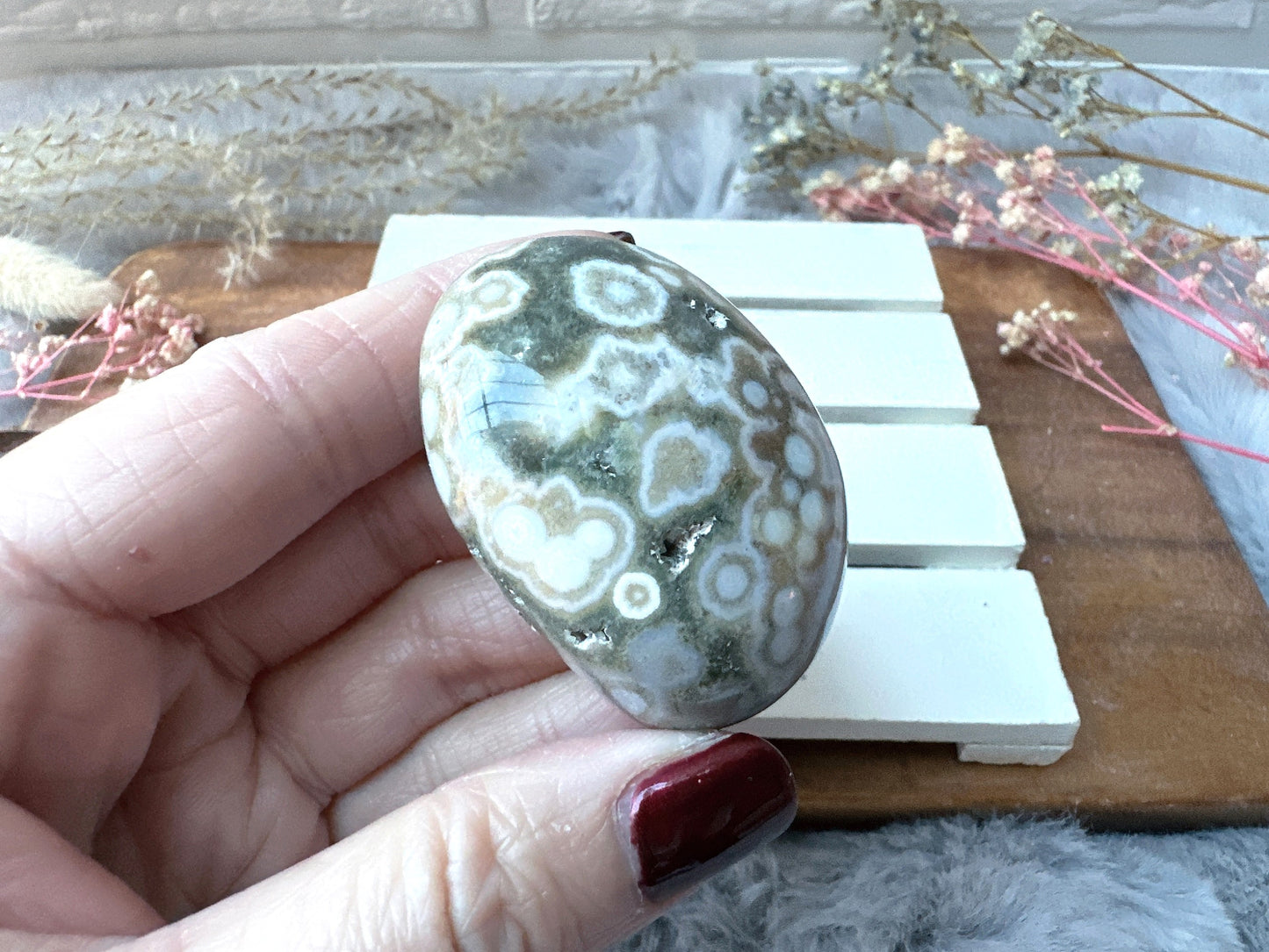 Small Ocean Jasper Palm Stone