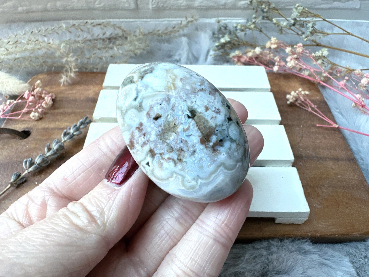 Small Ocean Jasper Palm Stone