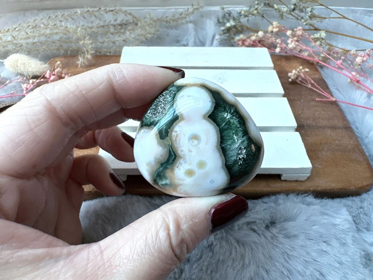 Small Ocean Jasper Palm Stone