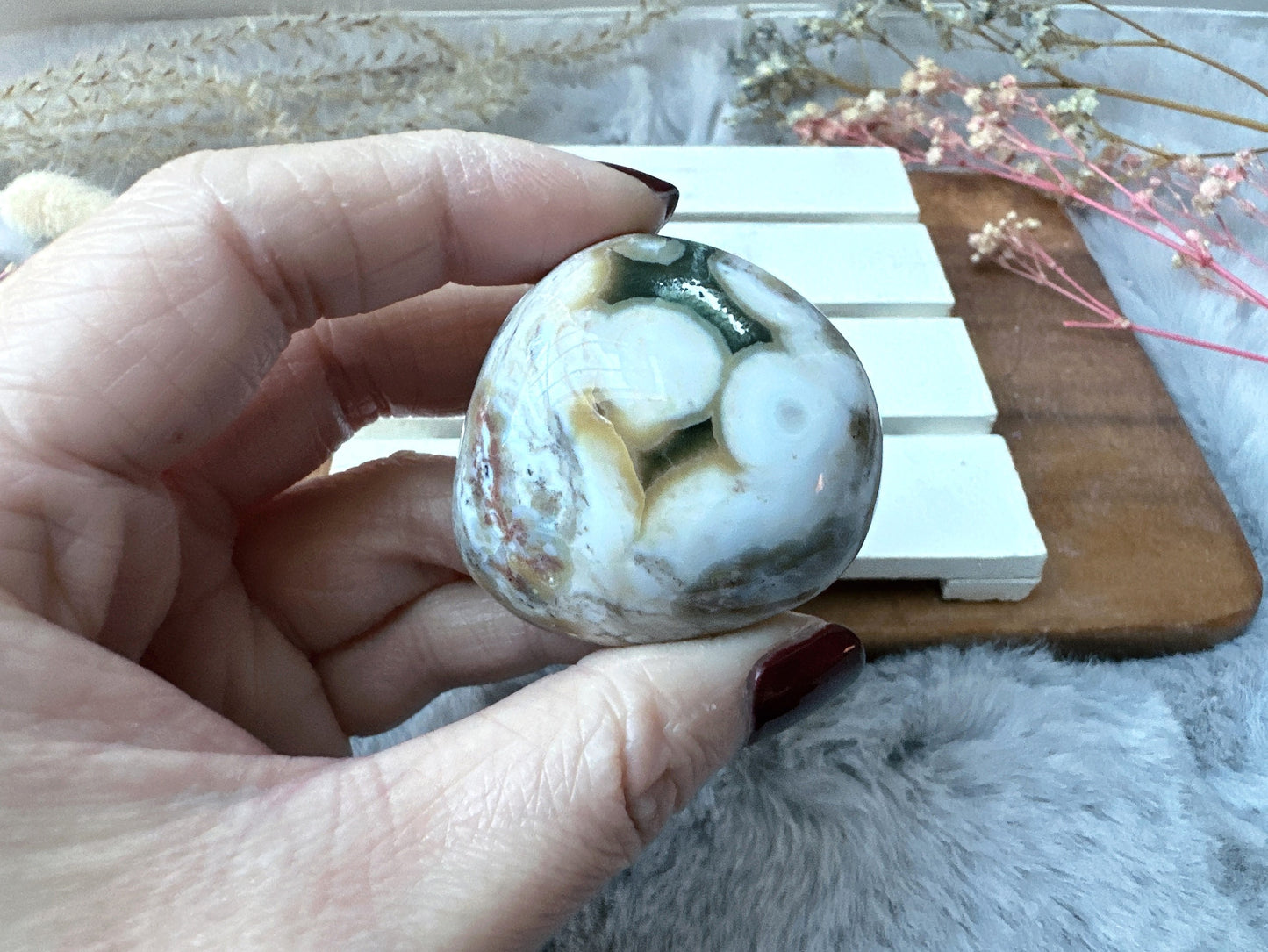 Small Ocean Jasper Palm Stone