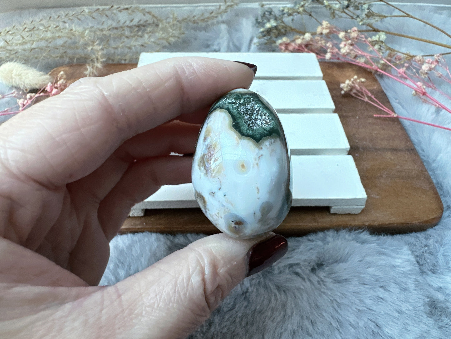 Small Ocean Jasper Palm Stone