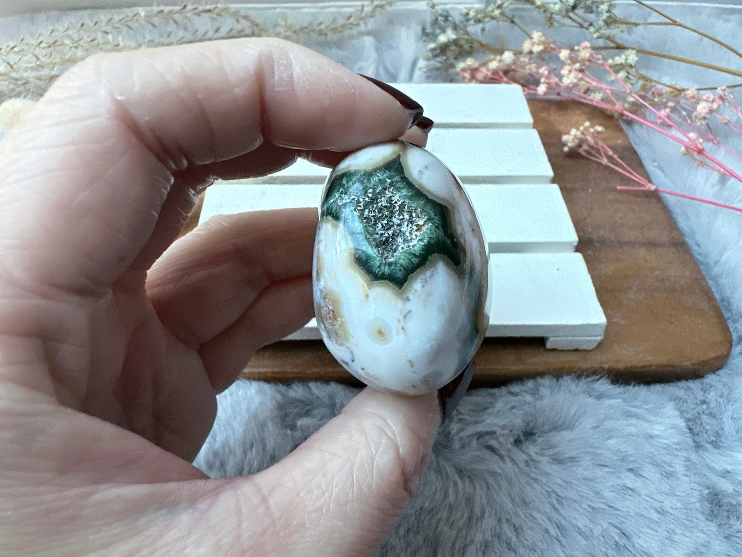 Small Ocean Jasper Palm Stone