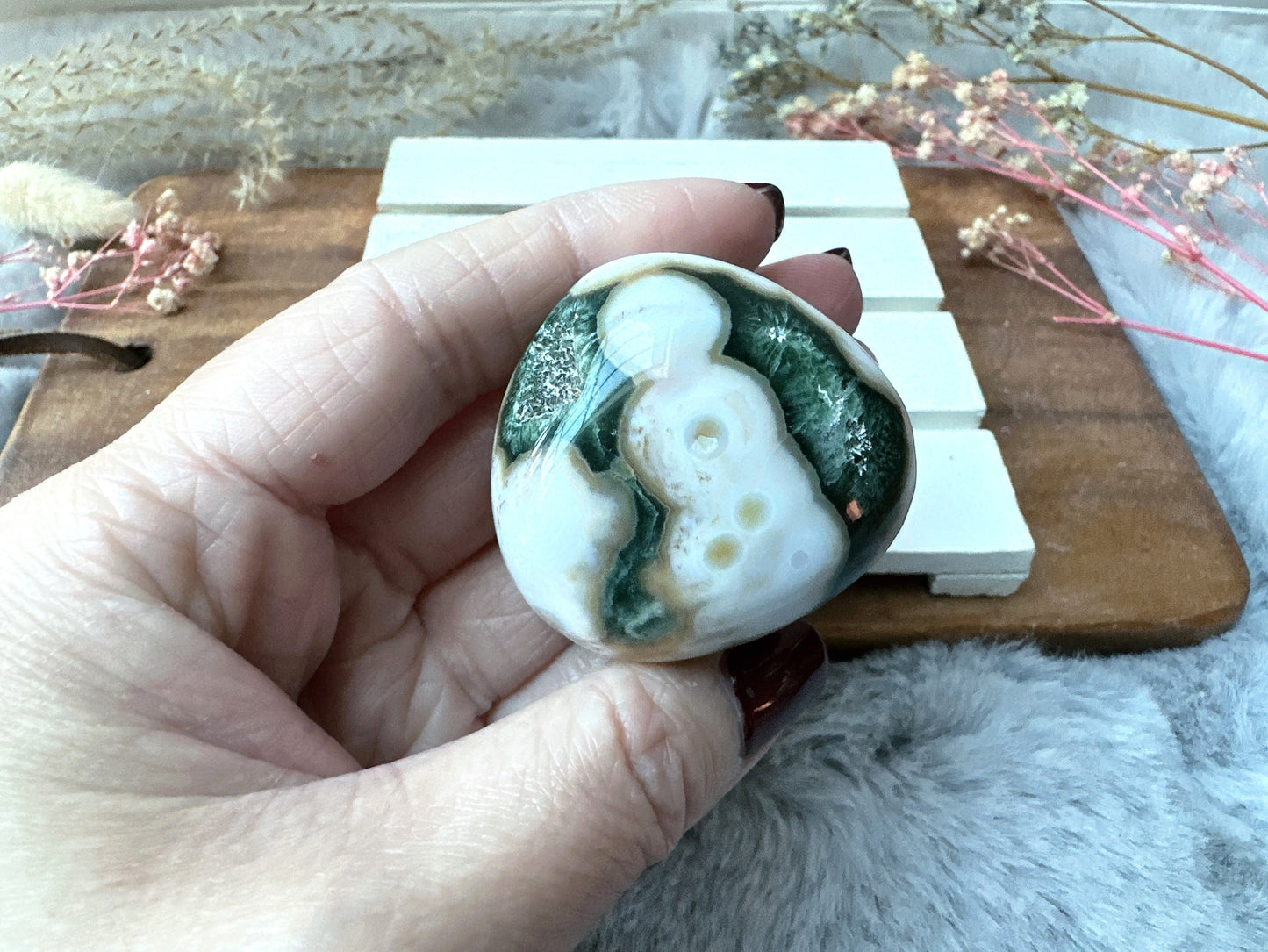 Small Ocean Jasper Palm Stone