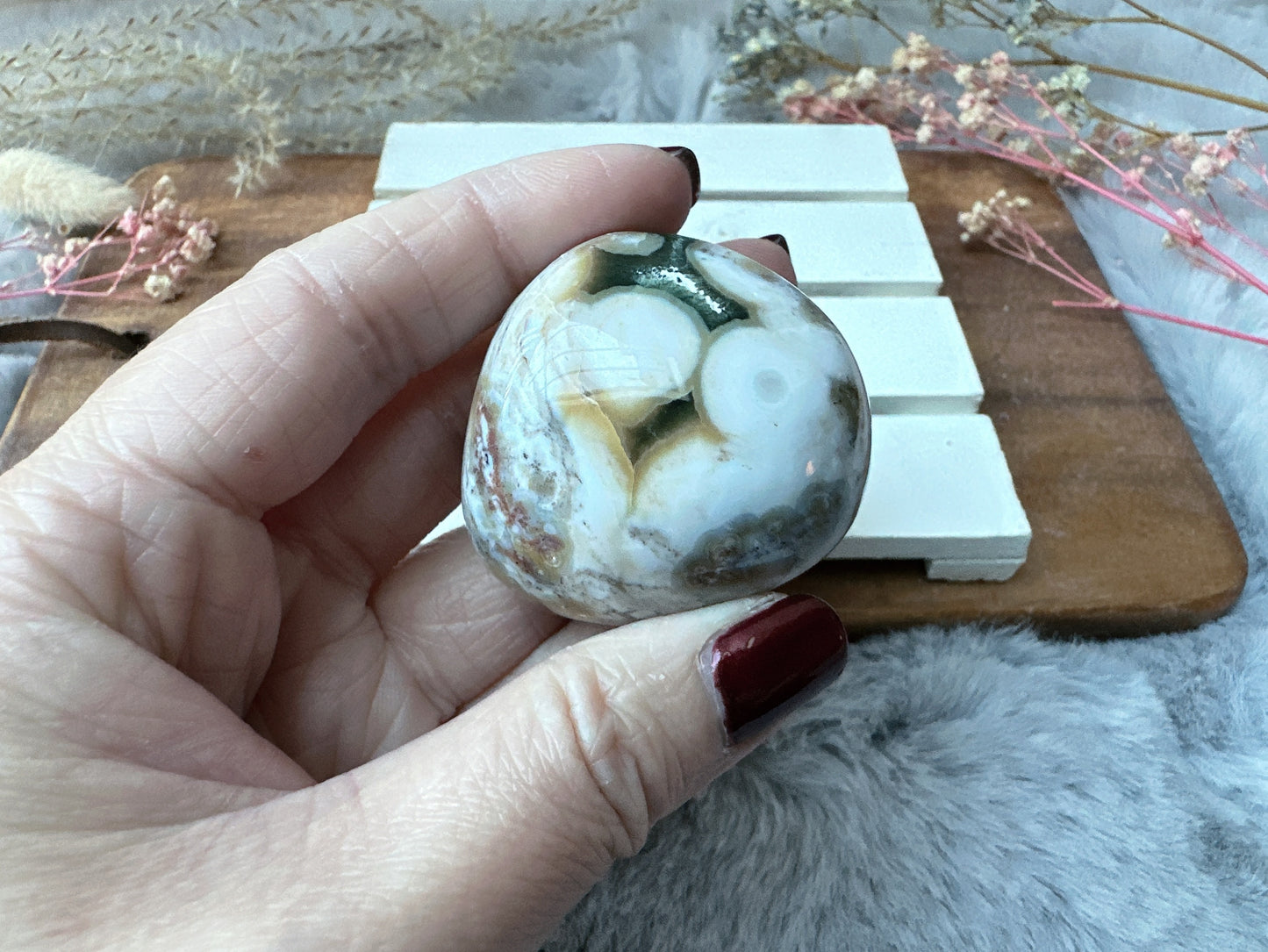 Small Ocean Jasper Palm Stone