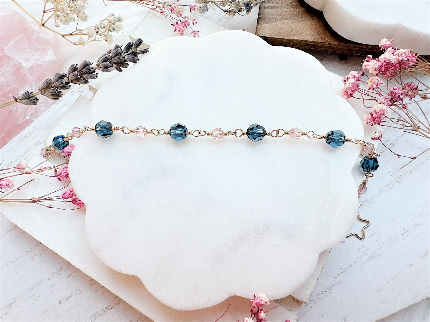 Crystal Bracelet with Star Toggle Clasp