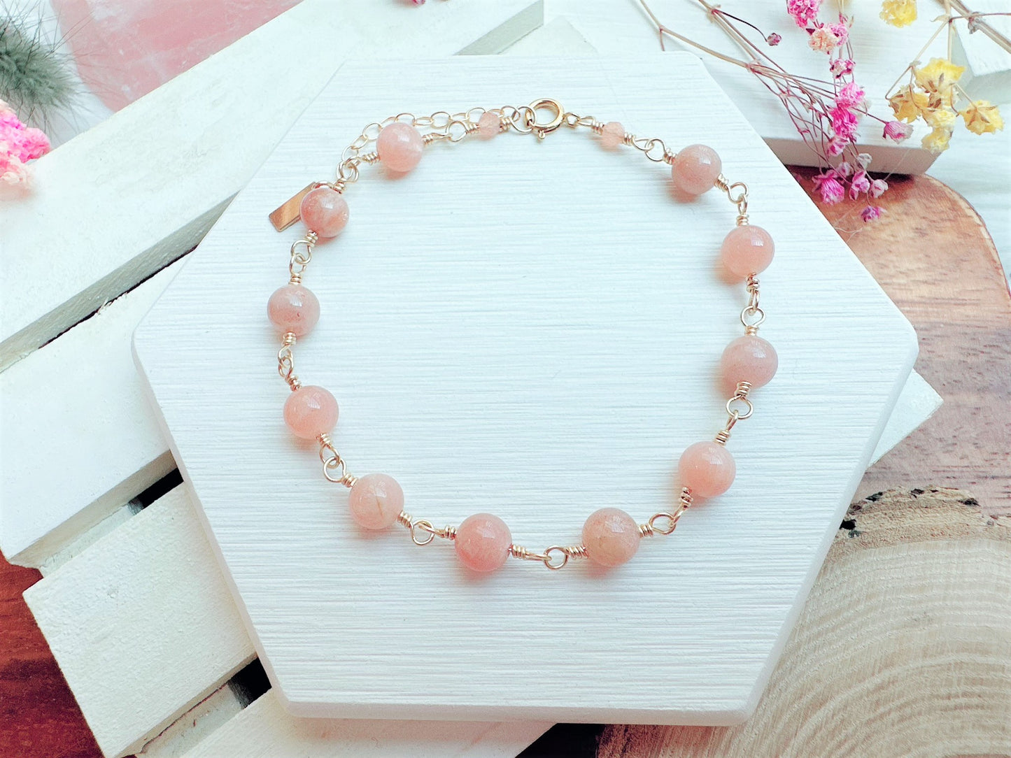 Multi-Color Moonstone Bracelet