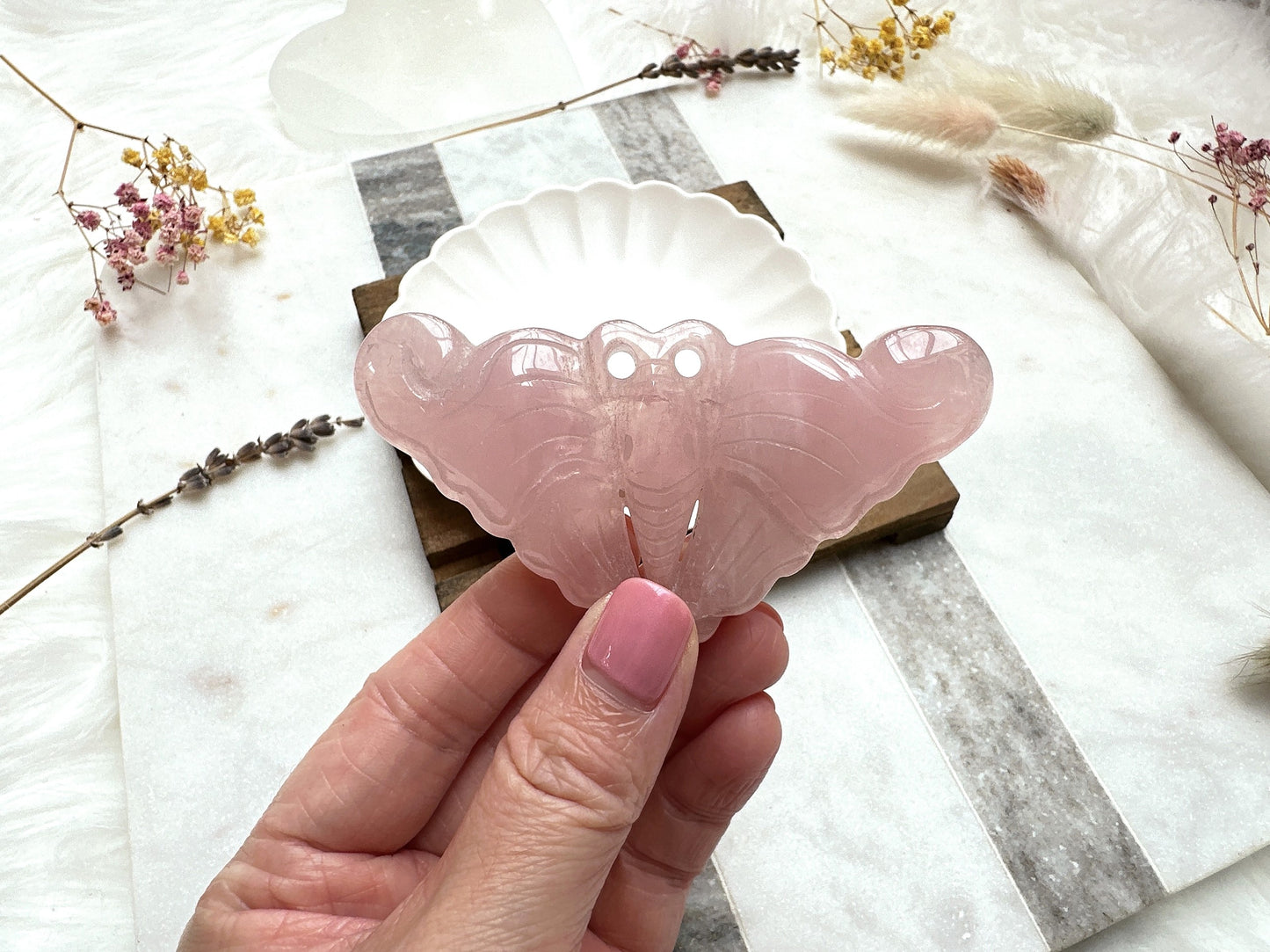 Rose Quartz Butterfly