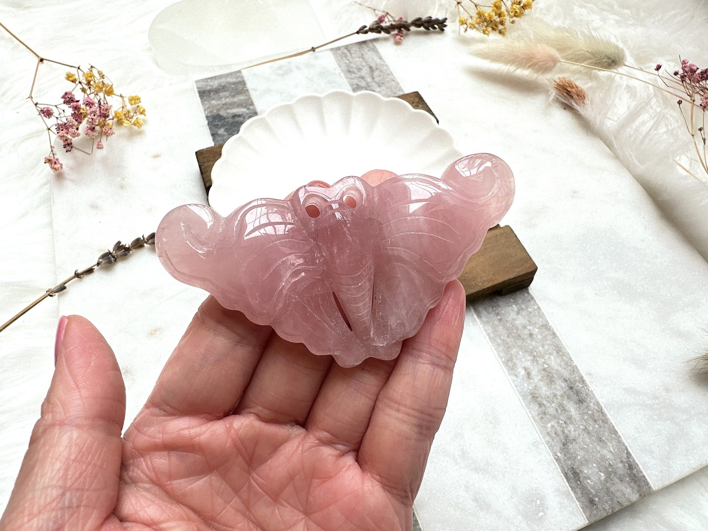 Rose Quartz Butterfly