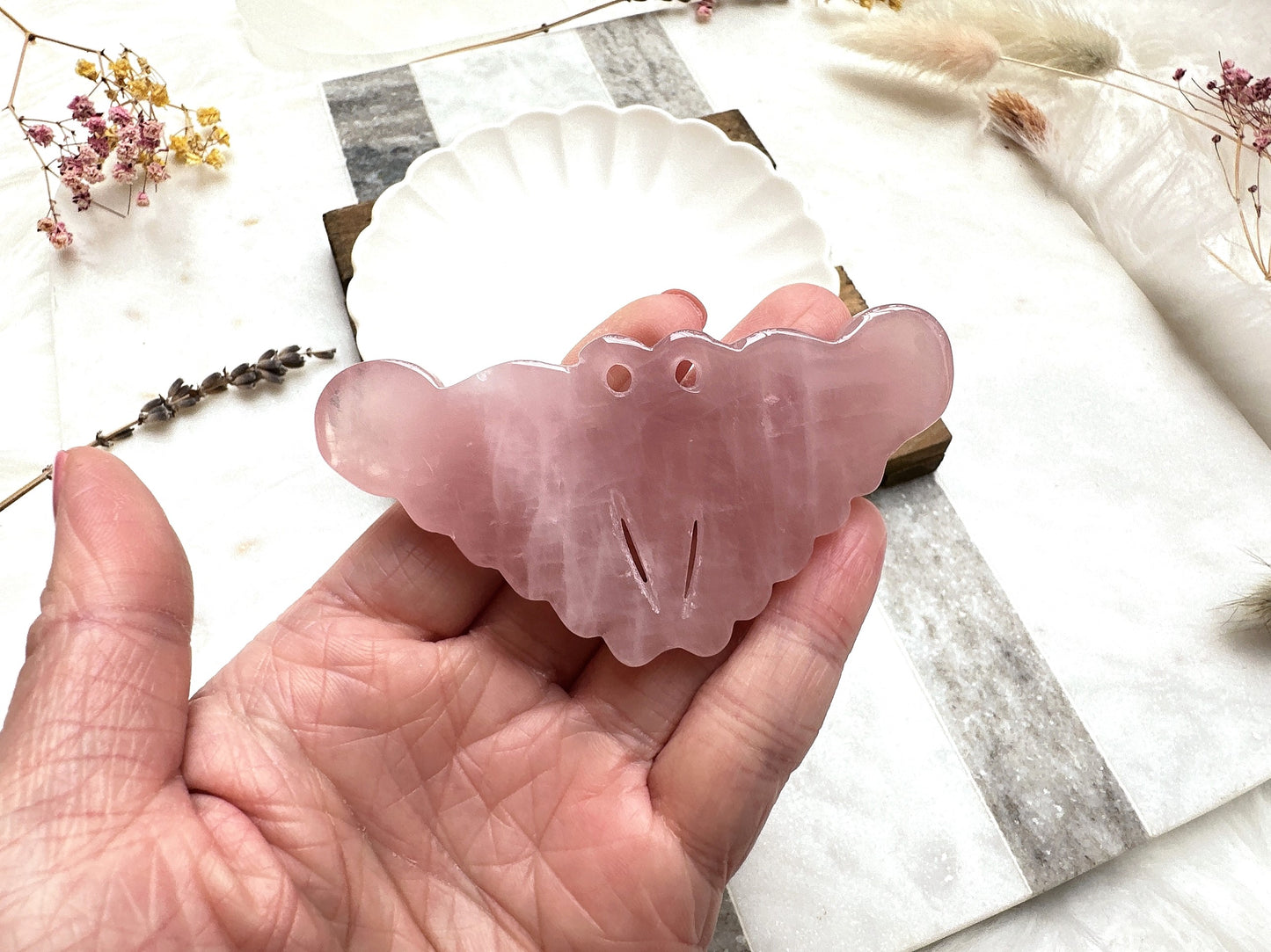 Rose Quartz Butterfly