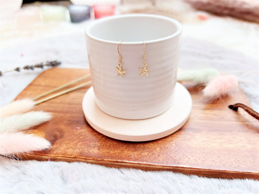 Gold Starfish Earrings