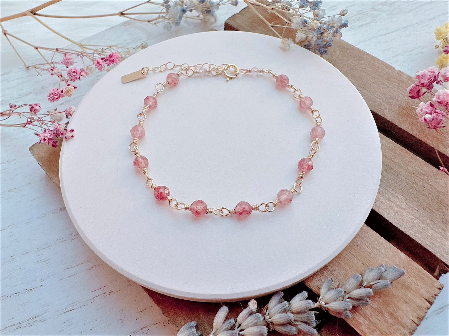 Strawberry Quartz Bracelet